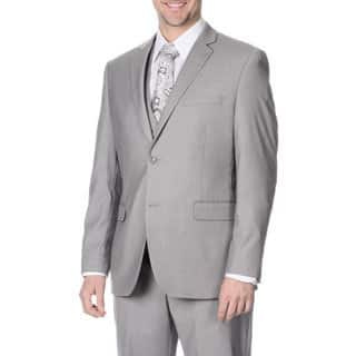 Caravelli Men's Slim Fit Light Grey Nested 3-piece Suit